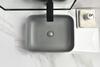 Tuscany® Bette 19-3/4"W x 15-3/8"D Matte Gray Ceramic Rectangular Bathroom Vessel Sink