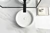 Tuscany® Porto 16"W x 16"D White Marble Ceramic Round Bathroom Vessel Sink