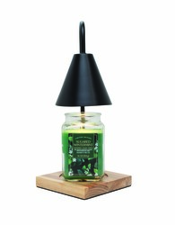 [O370-001］翡翠　インテリア　オブジェ　ミャンマー産　ナイトランプ Moonrays® Candle Warmer Lamp with Wood Base at Menards®