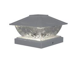 PATRIOT LIGHTING® SOLAR INTEGRATED LED LAKOTA WHITE POST CAP LANDSCAPE LIGHT – 2-PACK