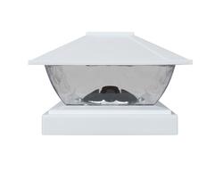 PATRIOT LIGHTING® SOLAR INTEGRATED LED LAKOTA WHITE POST CAP LANDSCAPE LIGHT – 2-PACK