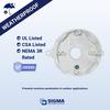 Sigma Engineered Solutions® Round 1/2" 5-Hole Weatherproof White Electrical Outlet Box