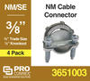 Sigma ProConnex™ 3/8"  Non-Metallic (NM) Clamp Connector - 4 Pack