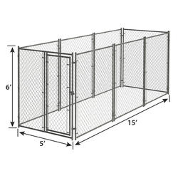 Master Paws® 6' x 5' Galvanized Chain Link Kennel Gate at Menards®