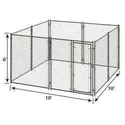 Master Paws® 6' x 5' Galvanized Chain Link Kennel Gate at Menards®