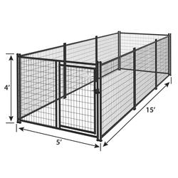 Master Paws® 4' x 5' Heavy Duty Black Gate Panel at Menards®