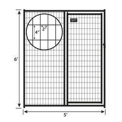 Master Paws 6 x 5 Heavy Duty Black Gate Panel