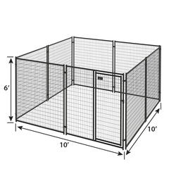 Master Paws® 6' x 5' Heavy Duty Black Gate Panel at Menards®