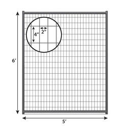 Master Paws 6' H x 5' W Commercial Grade Welded Wire Kennel Panel at ...