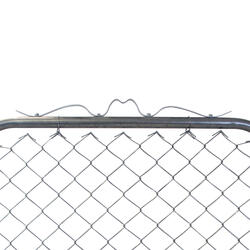 Fit Right 6-ft H x 6-ft W Galvanized Metal Walk-thru Chain Link Fence Gate  Kit with Mesh Size 2-in in the Chain Link Fencing department at