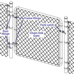 Galvanized Chain-Link Fence Fork Latch Kit at Menards®