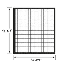 4 x 4 Black Grid Patten Euro Steel Fence Gate Panel at Menards®