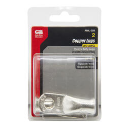 WESTWARD 23YY91 Copper Lug, 4 Gauge, Straight, Pack Of 2 – Electrical Connectors