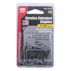 GARDNER BENDER Cable Staple: Cable Staple, 1/2 in Crown Wd, Steel, Plain,  Gray, 100 PK