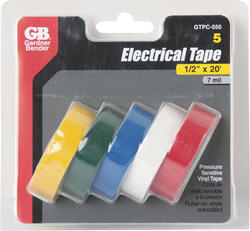 Performax® 3/4x 33' Multi-Colored Vinyl Electrical Tape - 5 Pack at  Menards®