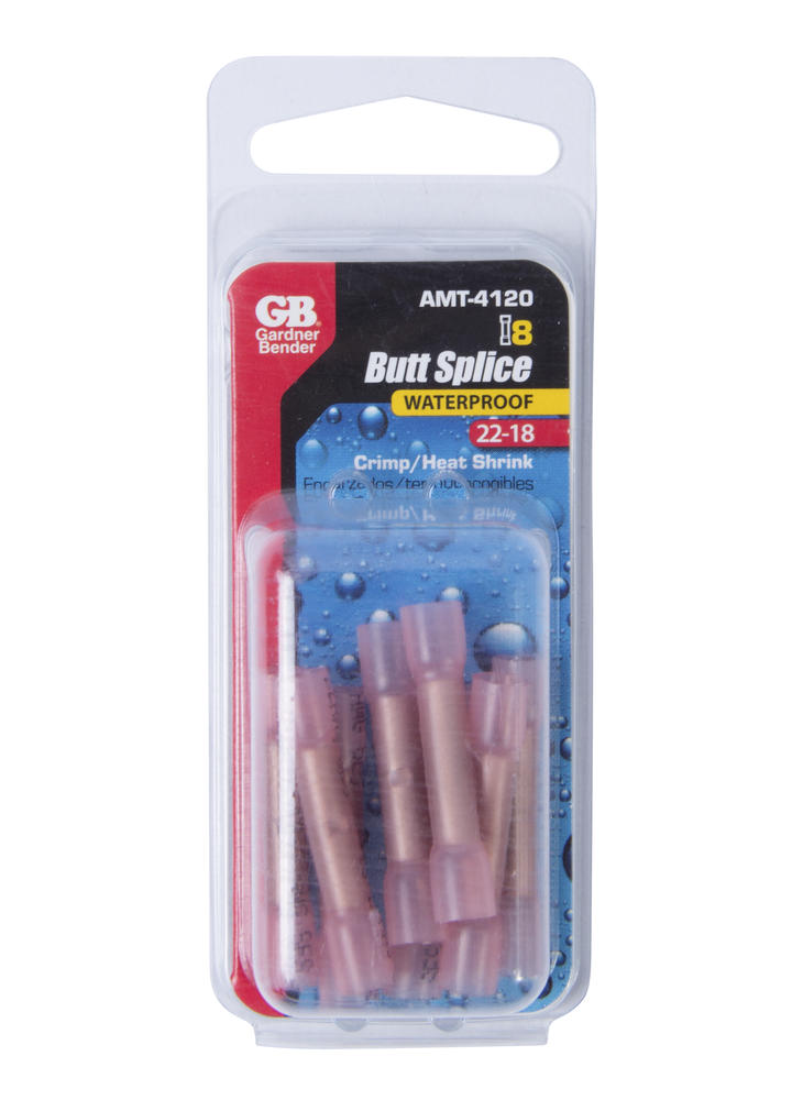 Gardner Bender® Xtreme 22-18 AWG Pink-Red Butt Splice - 8