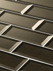 GBM® Forever Eternal Beveled Silver 3 x 12 Glass Wall Tile