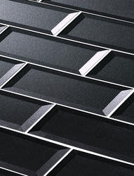 GBM® Forever Eternal Beveled Silver 3 x 12 Glass Wall Tile