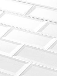 GBM® Forever Eternal Beveled Silver 3 x 12 Glass Wall Tile