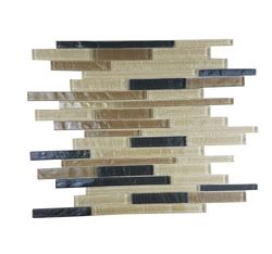 GBM® Geo Pupukea 12 x 15 Random Stripe Glass Mosaic Tile
