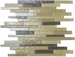 GBM® Geo Pupukea 12 x 15 Random Stripe Glass Mosaic Tile