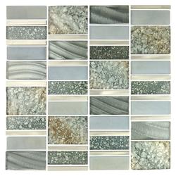 GBM® Imperial Random Golden 12 x 12 Glass and Metal Mosaic Tile