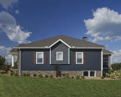 ASCEND® Vertical Marine Dusk Matte Composite Board & Batten Siding at