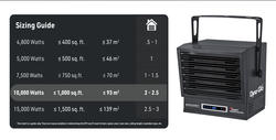 Dyna Glo APEX 10,000W 240V Wi-Fi Forced Air Electric Garage Heater at  Menards®