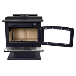 Pleasant Hearth 2,500 sq. ft. Pedestal Wood Burning Stove with Stainless  Steel Ash Lip HWS-2200 - The Home Depot