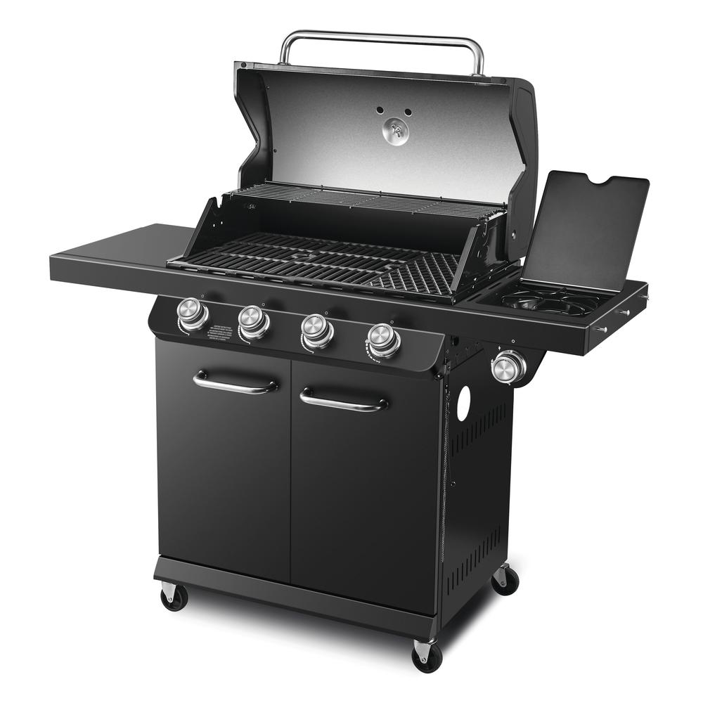 Dyna-Glo 4-Burner Premium Propane Gas Grill with Side Burner - Thumbnail 4
