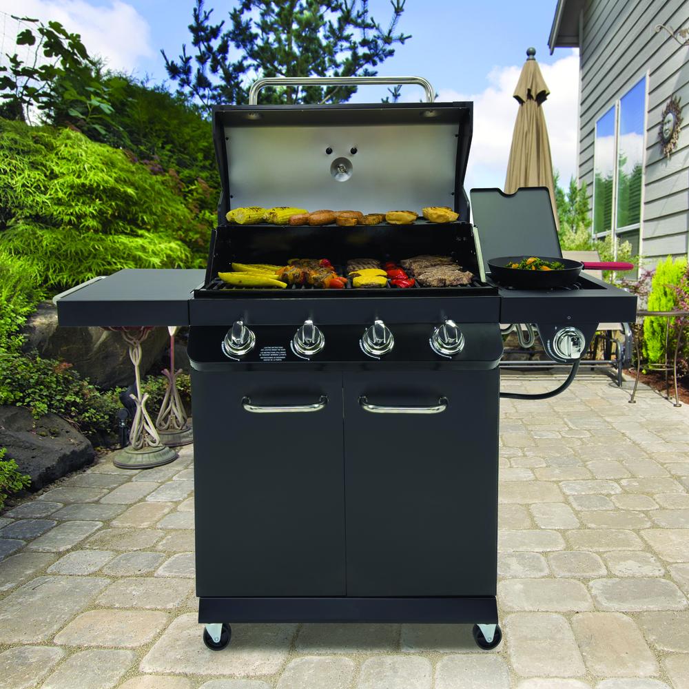 Dyna-Glo 4-Burner Premium Propane Gas Grill with Side Burner - Thumbnail 5