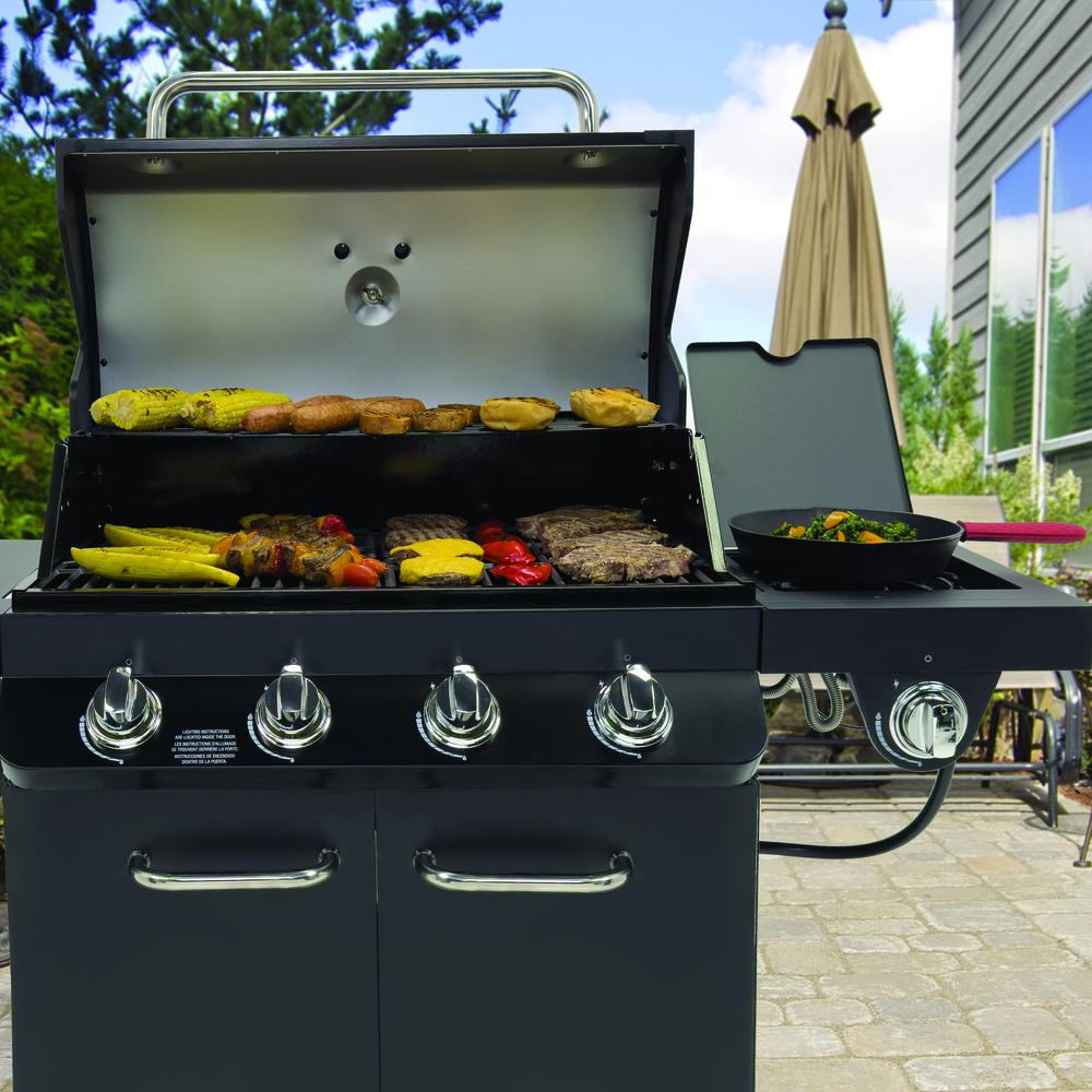 Dyna-Glo 4-Burner Premium Propane Gas Grill with Side Burner - Thumbnail 2
