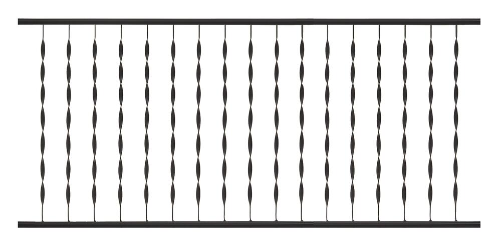 Gilpin Patterson 1.25-in x 1.25-in x 4-ft Black Metal Deck Post