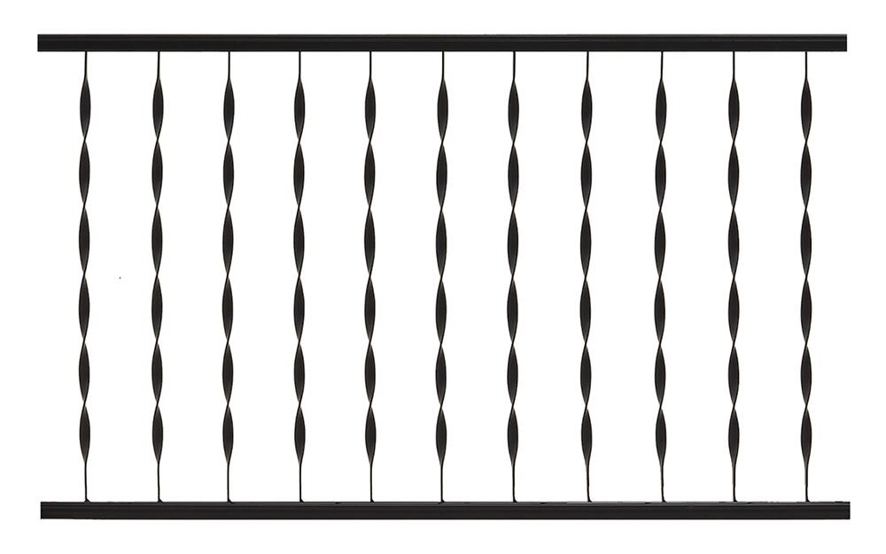 Gilpin Windsor 1.25-in x 1.25-in x 3-ft Black Metal Deck Post