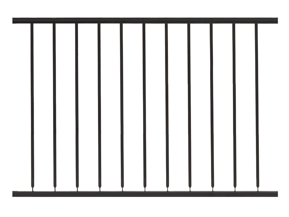 Gilpin Hampton 4-ft x 32-in Black Steel Deck Rail Kit