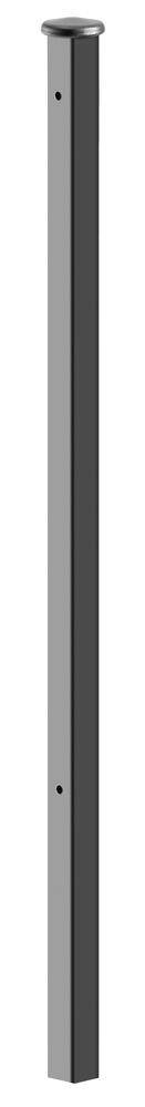Gilpin Windsor 1.25-in x 1.25-in x 3-ft Black Metal Deck Post