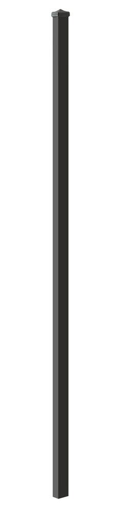 Gilpin 2-in x 2-in Black Painted Cast Iron Post Cap for Steel Fence Series - Ball Cap Design