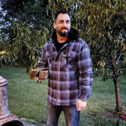 RW Rugged Wear® Men's Black Bean Flannel Shirt Jacket with