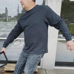 トップス PROV WAFFLE RAGLAN THERMAL GREY/NAVY Thermal Knit Tops