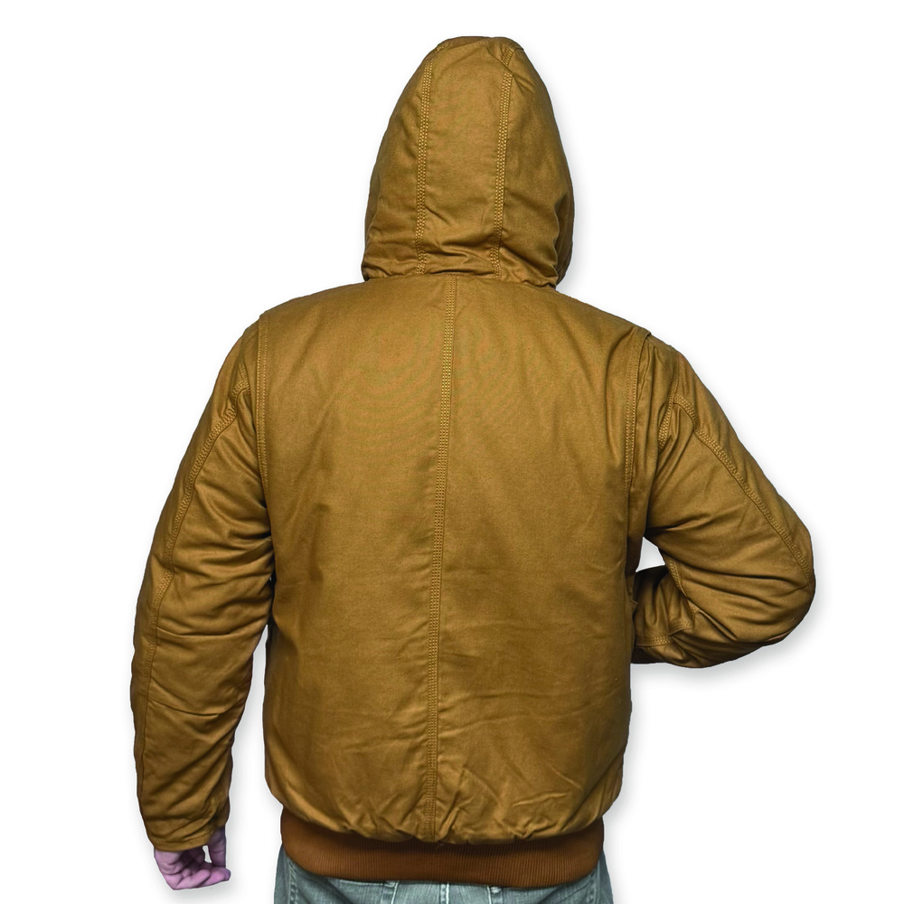 Real Work Men's Brown Duck Heavy-Duty Insulated Work Jacket - Tall