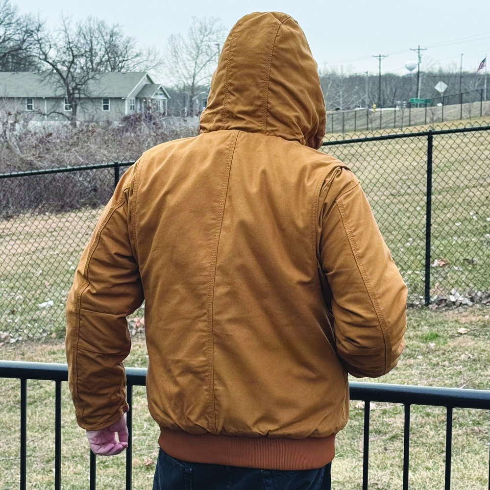 Real Work Men's Brown Duck Heavy-Duty Insulated Work Jacket - Tall