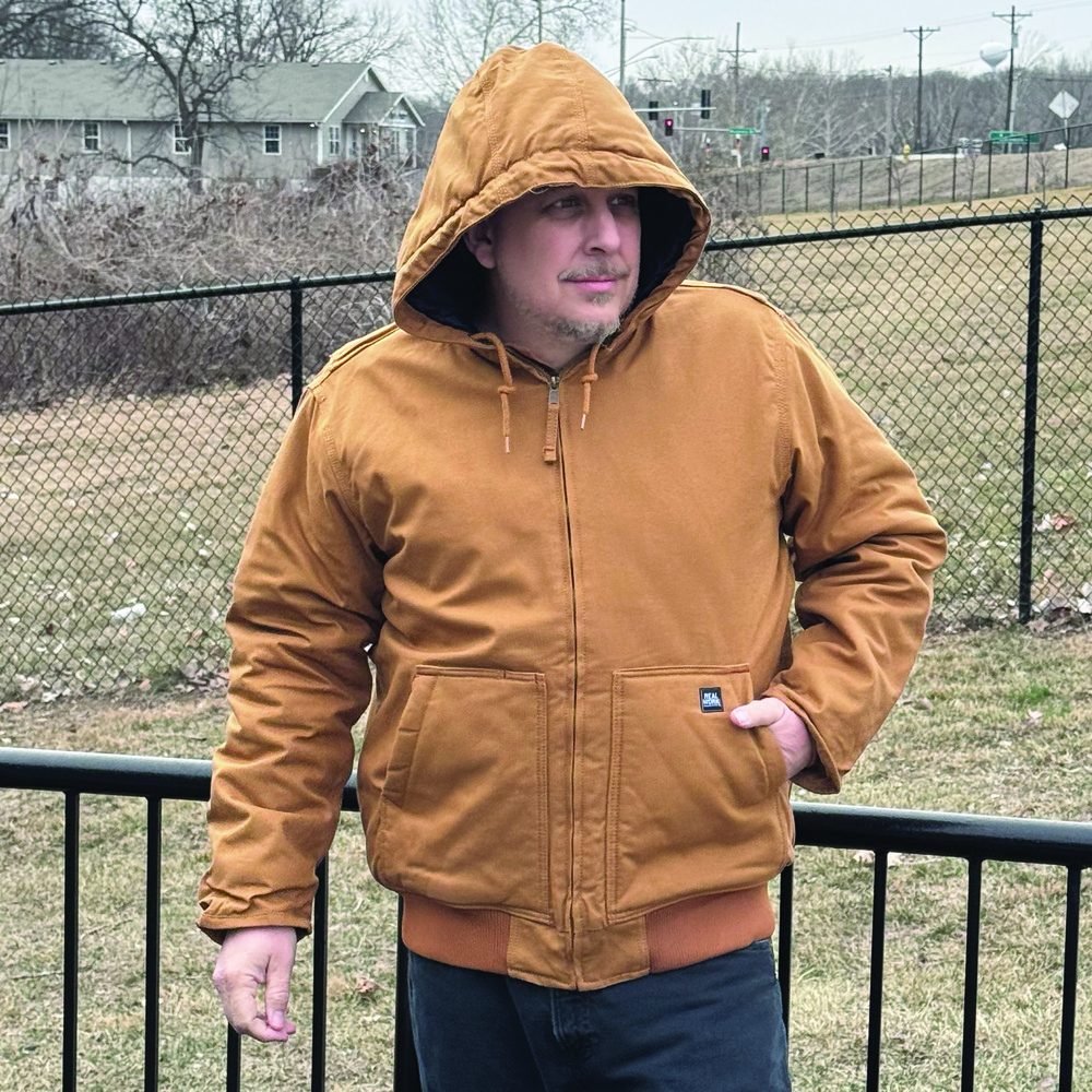 Real Work Men's Brown Duck Heavy-Duty Insulated Work Jacket - Tall