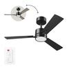 Patriot Lighting® Quick Install Aviator 42" Matte Black Indoor/Outdoor LED Ceiling Fan with Remote