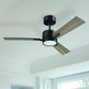 Patriot Lighting® Quick Install Aviator 42" Matte Black Indoor/Outdoor LED Ceiling Fan with Remote
