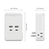 Globe Electric 2-Outlet 2 USB-A & 2 USB-C White Wall Tap With Night Light