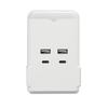 Globe Electric 2-Outlet 2 USB-A & 2 USB-C White Wall Tap With Night Light