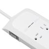 Globe Electric 8-Outlet 1 USB-A & 1 USB-C White Surge Protector With 3' Cord