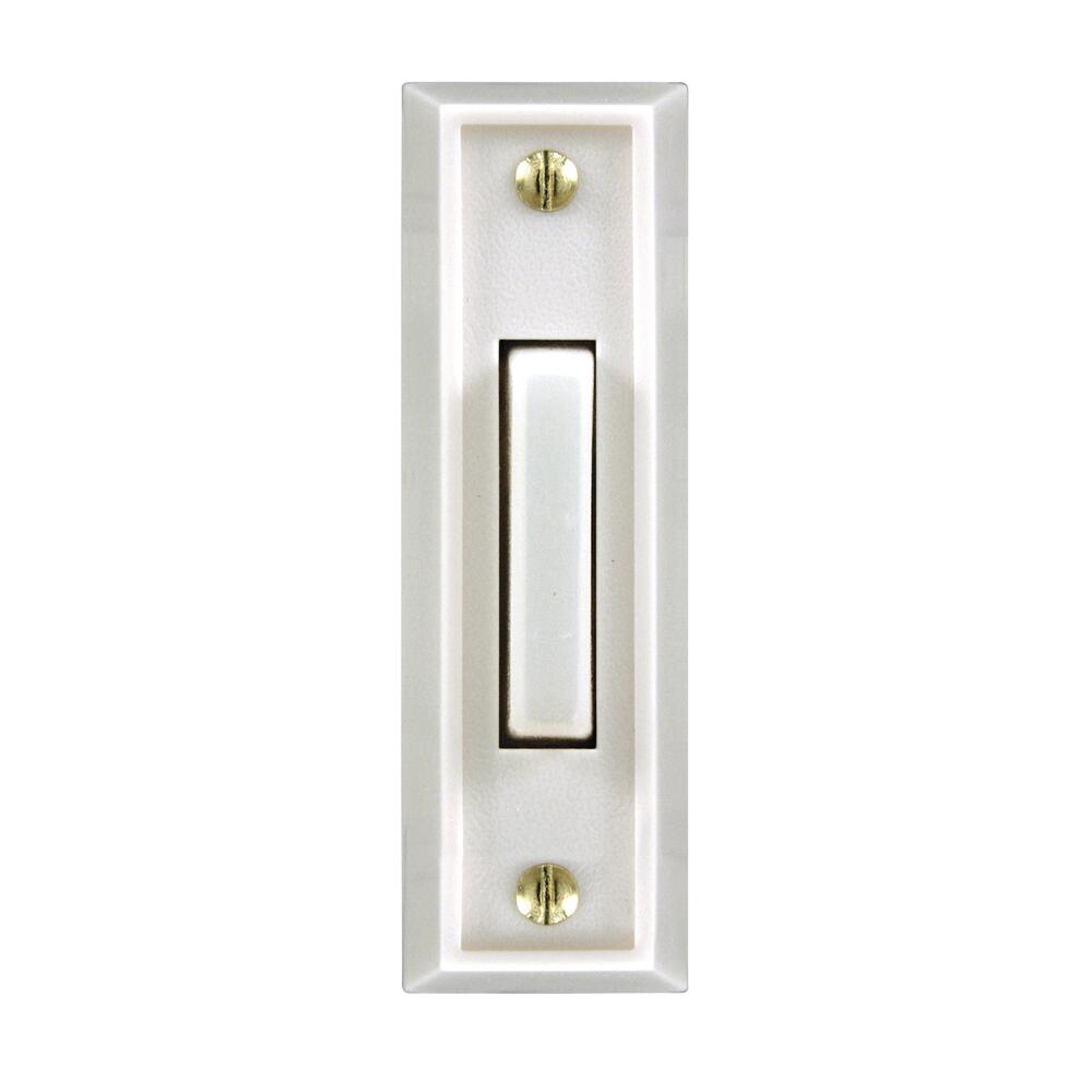 Heath Zenith White Lighted Wired Doorbell Button