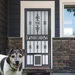 Menards screen door hot sale with dog door