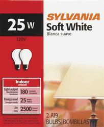 Sylvania 18321 Incandescent Light Bulb 25W 120V LOT OF 2